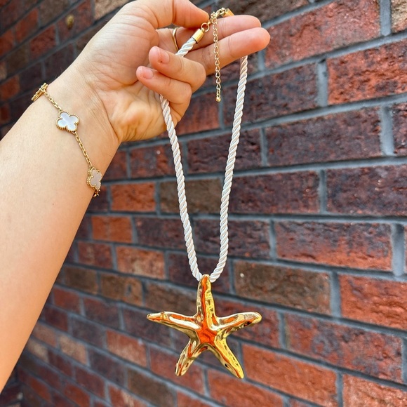 Zara Starfish Gold Necklace - Picture 5 of 8